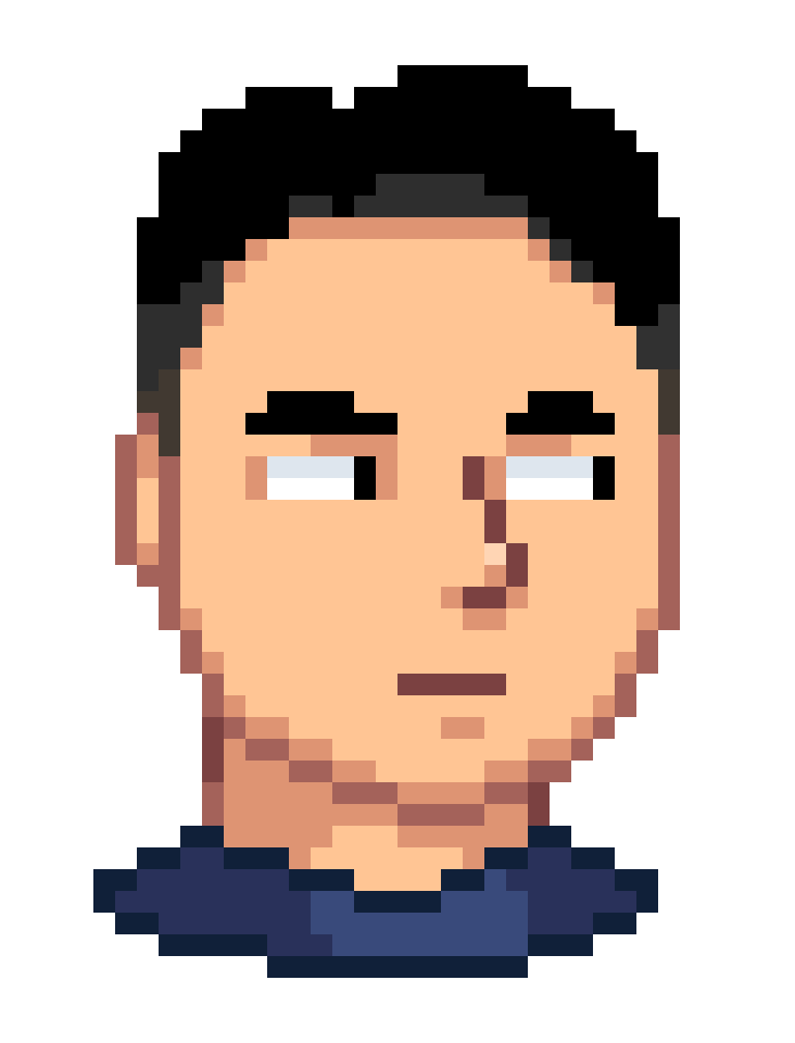Stylized 8bit portrait of Ranjan Shrestha