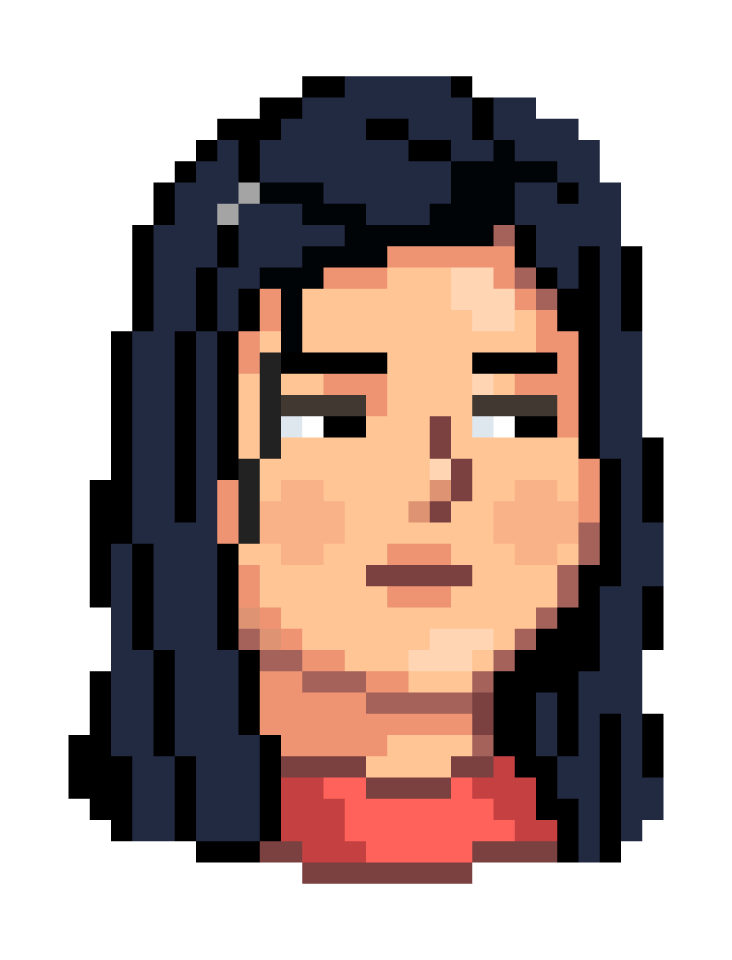 Stylized 8bit portrait of Saakshi Baheti